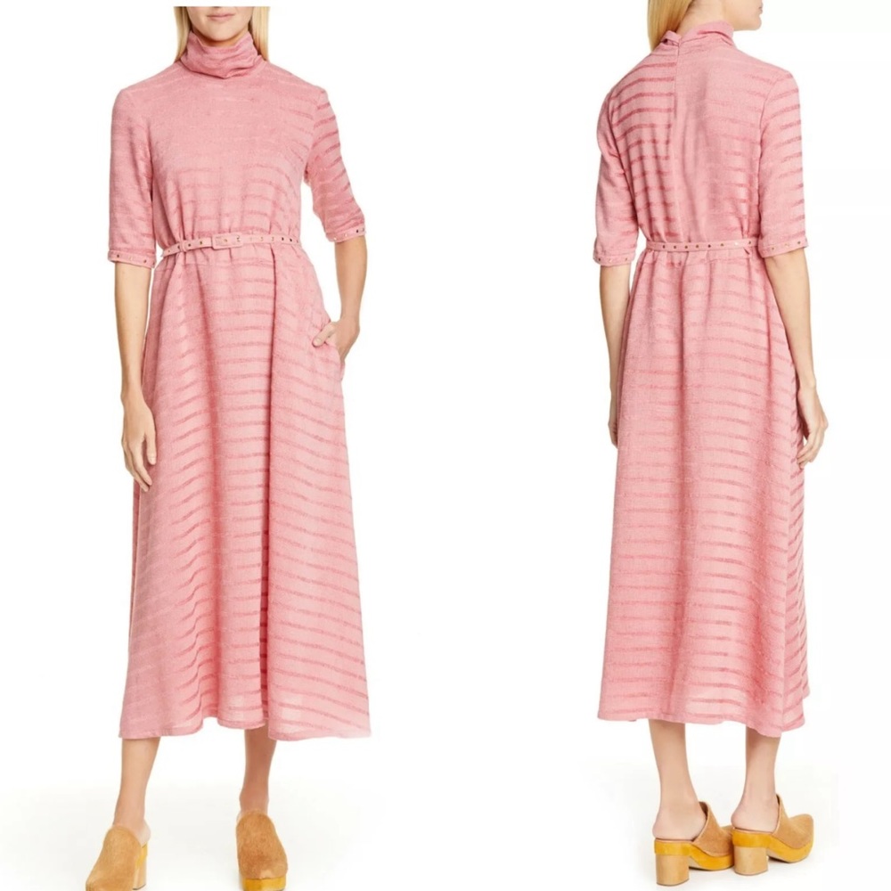 Rachel Comey Pink Midi Turtleneck Dress